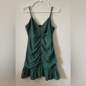 Urban Outfitters Mar Polka Dot Cinched Mini Dress, Size M